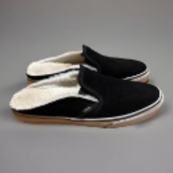 Vans Mules Men 6.5 Women 8 Black White Slip On Mules Casual Unique Used y2k - Picture 10 of 14